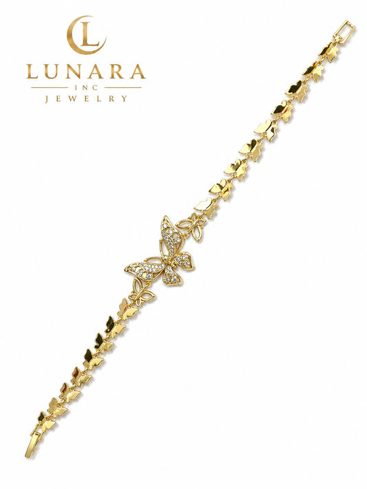 Golden Butterfly Garden Bracelet
