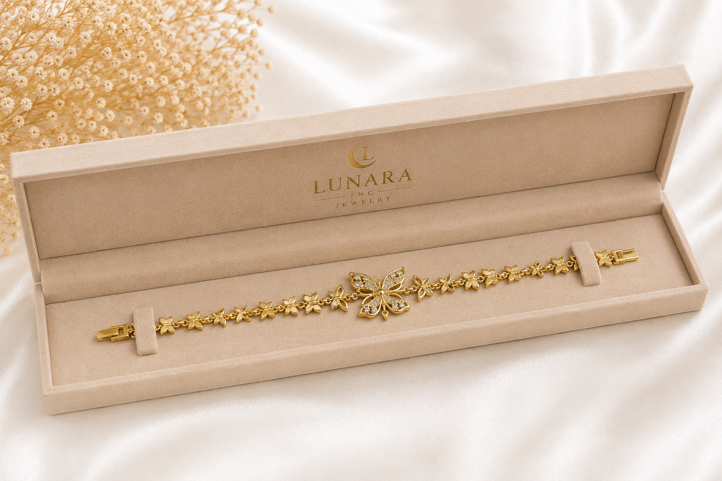 Golden Butterfly Garden Bracelet