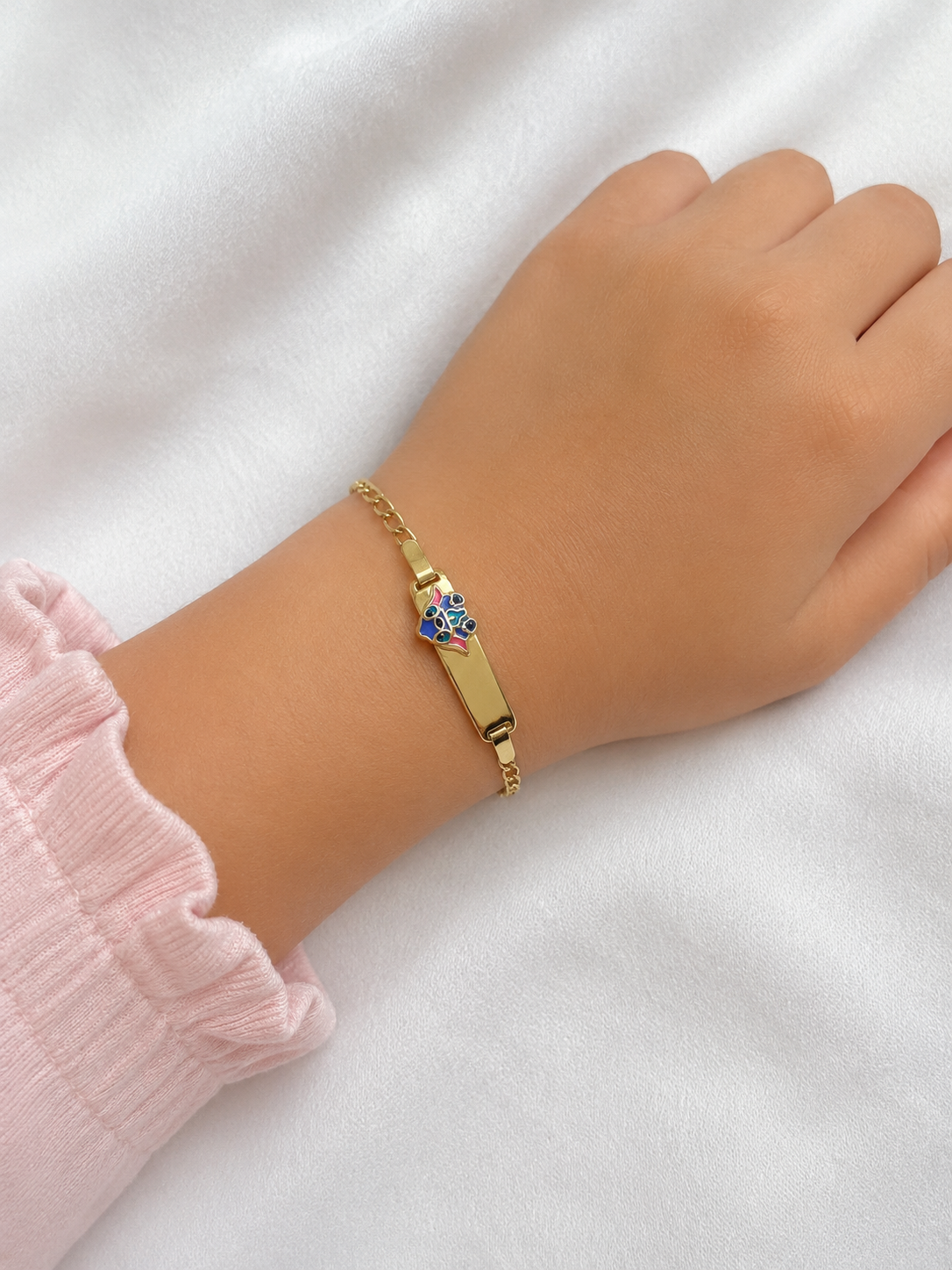 Stitch Kids ID Gold Bracelet 💙✨
