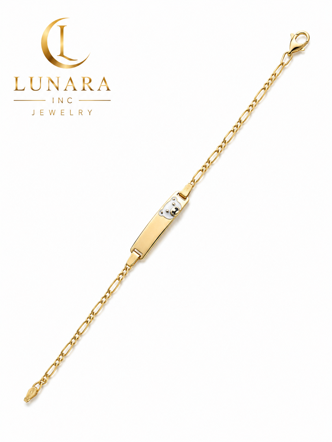 Little Bear Kids ID Gold Bracelet 🧸✨