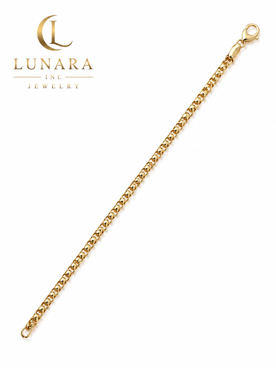 Classic Rolo Link Gold Bracelet ✨