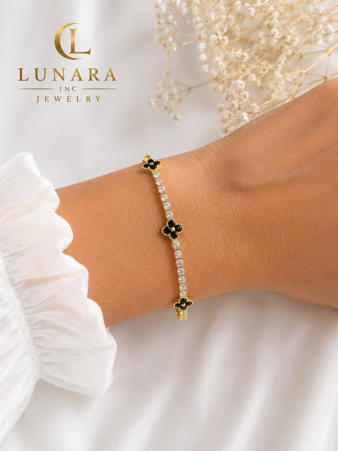 Black Clover Tennis Bracelet ✨🖤