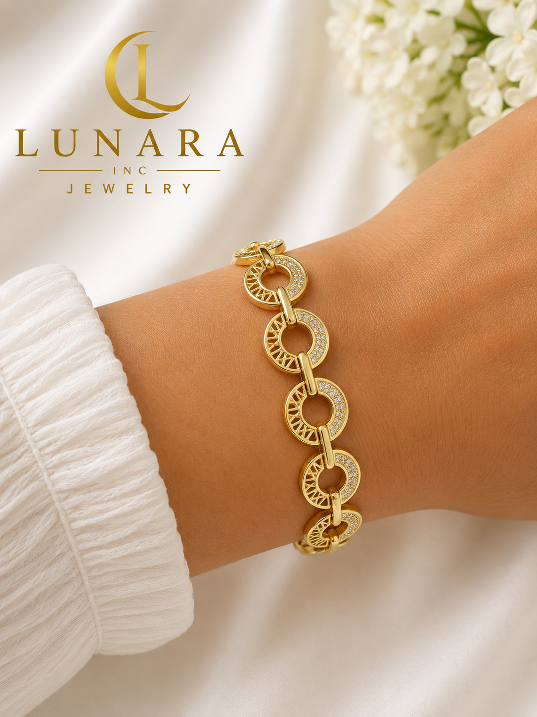 Lunara Radiant Circle Zirconia Bracelet