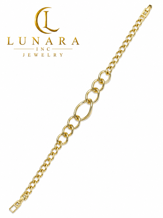 Lunara Graduated Oval Link Bracelet