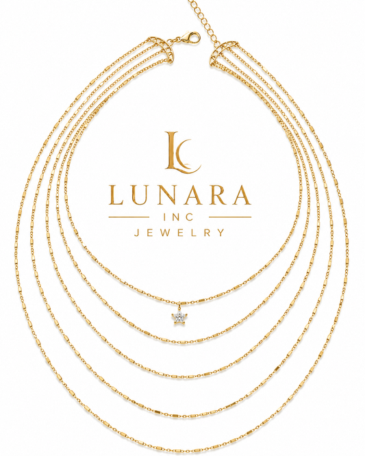 Starlight 5-Layer Gold Necklace