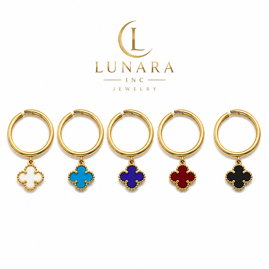 Color Clover Open Size Ring – 5 Colors