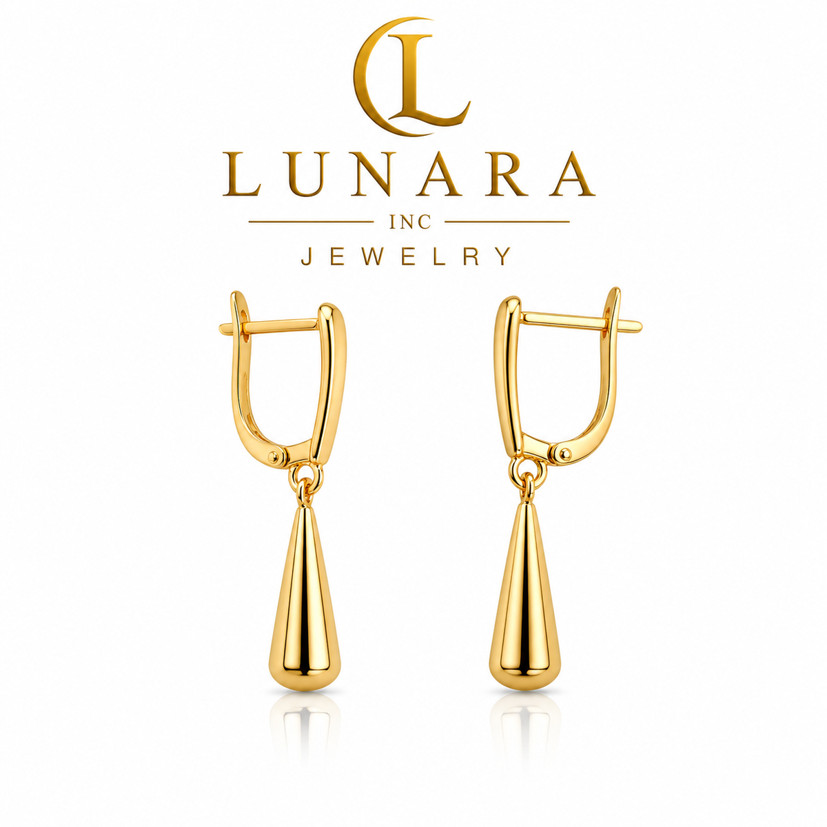 ✨ Golden Teardrop Dangle Earrings