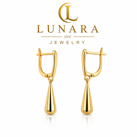 ✨ Golden Teardrop Dangle Earrings