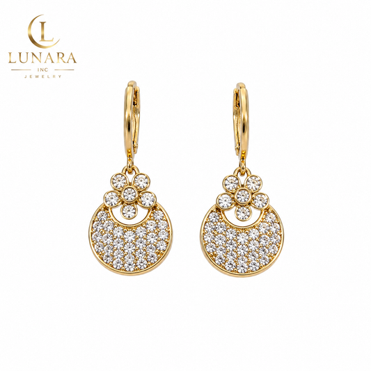 Crystal Blossom Mini Drop Earrings