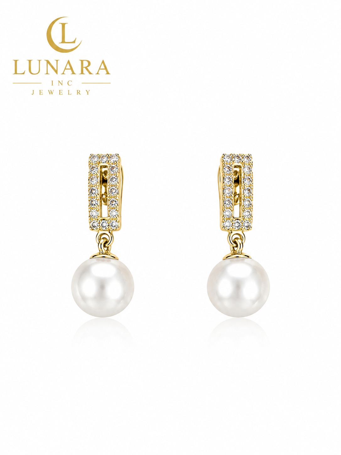 Pearl Radiance Crystal Drop Earrings