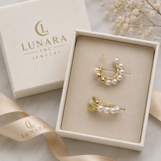 Pearl Garden Green Flower Earrings