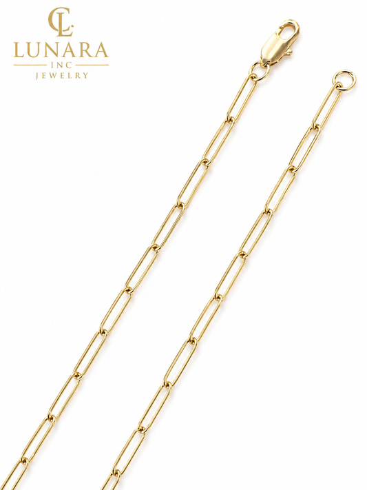 Delicate Gold Paperclip Chain