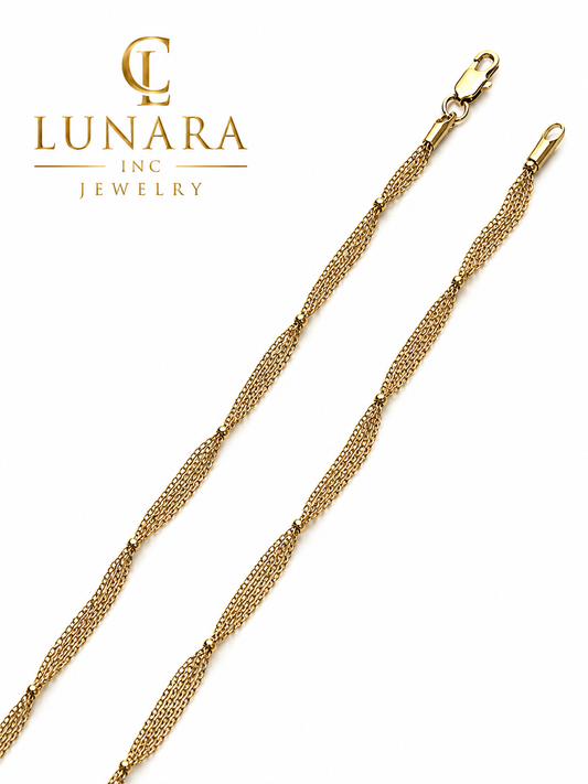Golden Multi-Strand Station Chain