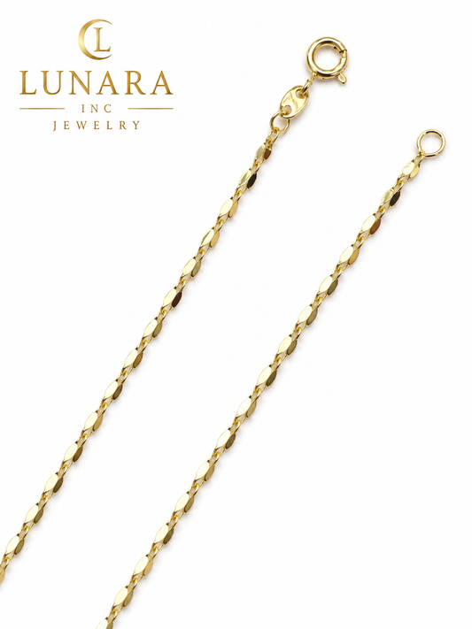 Delicate Diamond-Cut Gold Chain