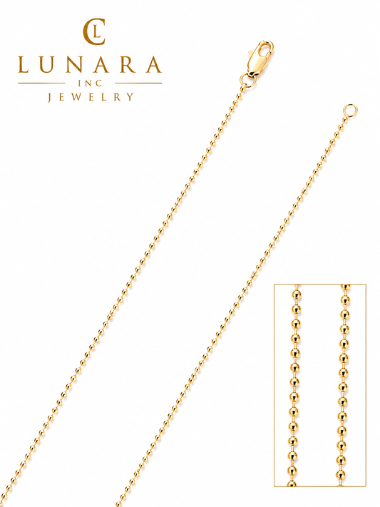 Delicate Gold Beaded Chain