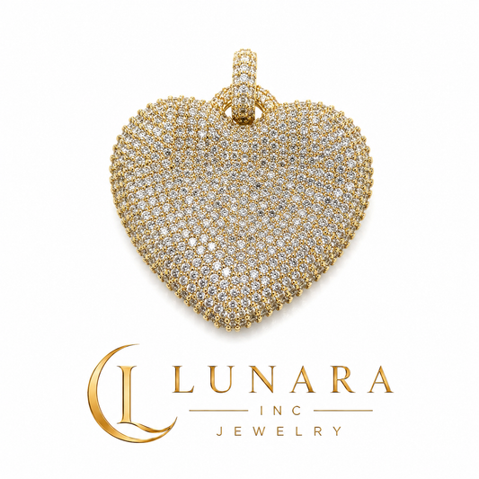 Crystal Pavé Heart Pendant