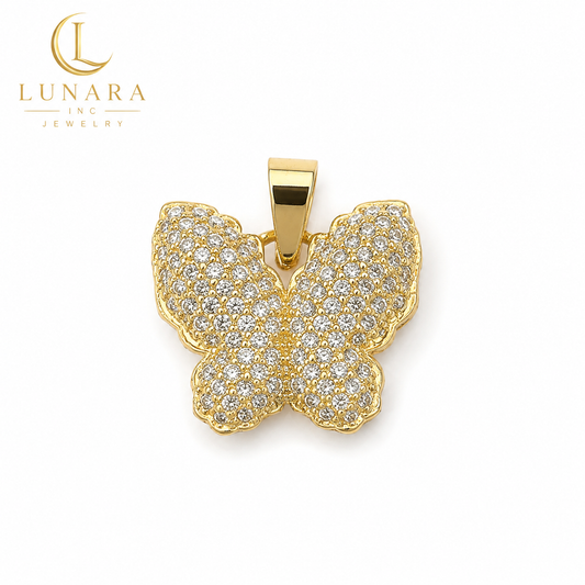 Sparkling Pavé Butterfly Pendant