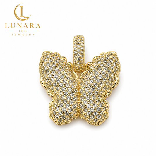 Pavé Crystal Butterfly Pendant
