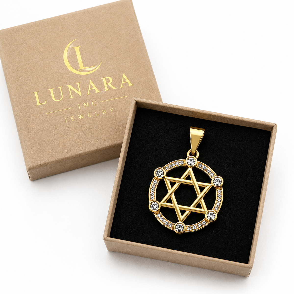 Star of David Crystal Pendant