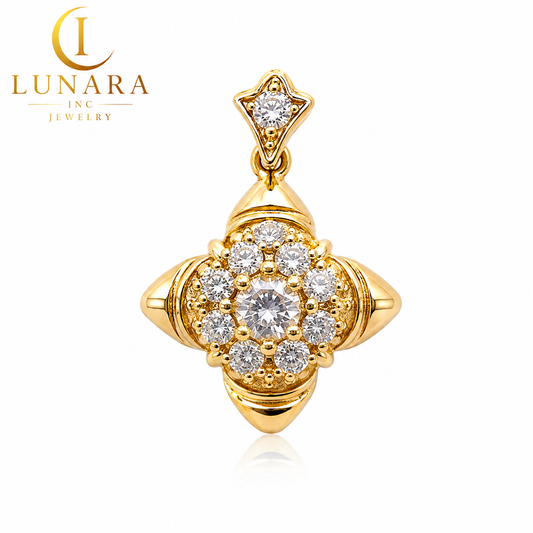 Radiant Crystal Flower Pendant