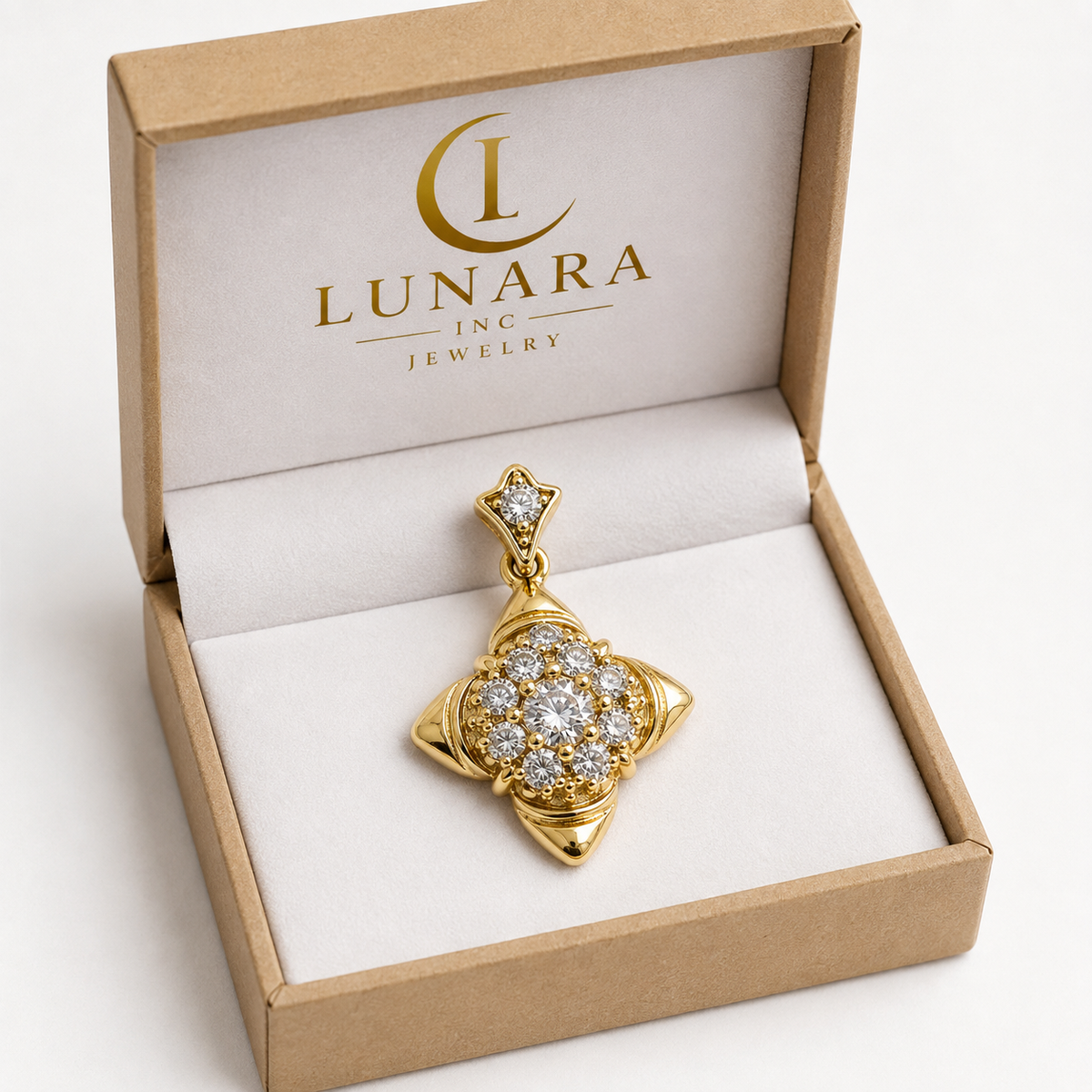 Radiant Crystal Flower Pendant