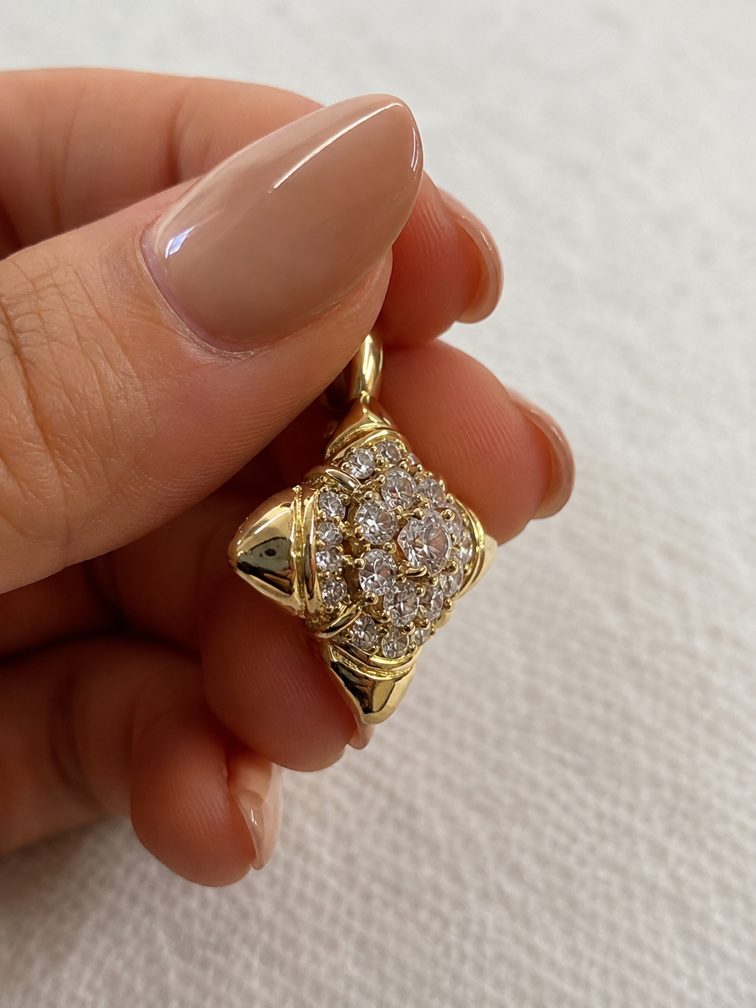 Radiant Crystal Flower Pendant