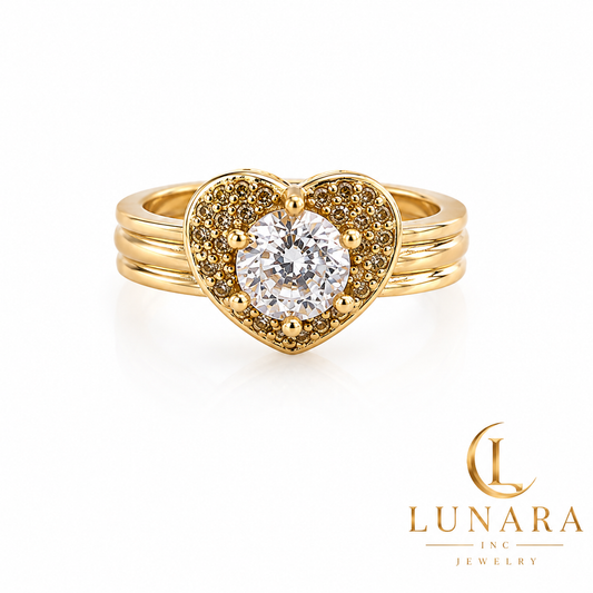 Eternal Love Crystal Heart Ring