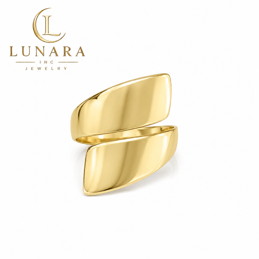 Lunara Sculpted Gold Statement Ring