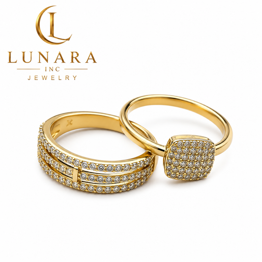 Crystal Harmony Two-Ring Set