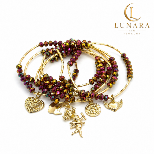 ✨ Angelic Crystal Semanario – 7 Bracelet Set