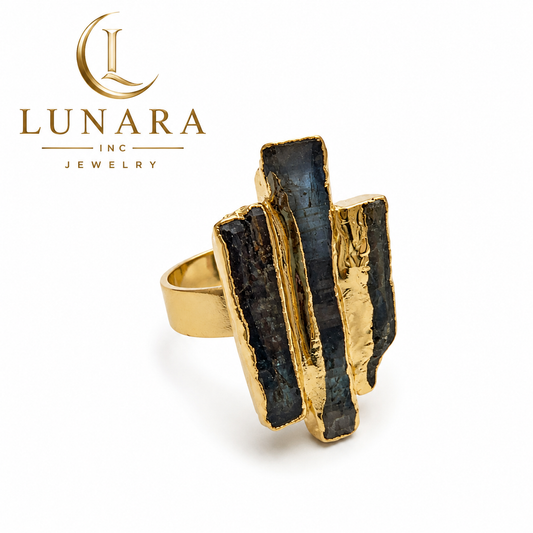 🖤 Midnight Stone Statement Ring