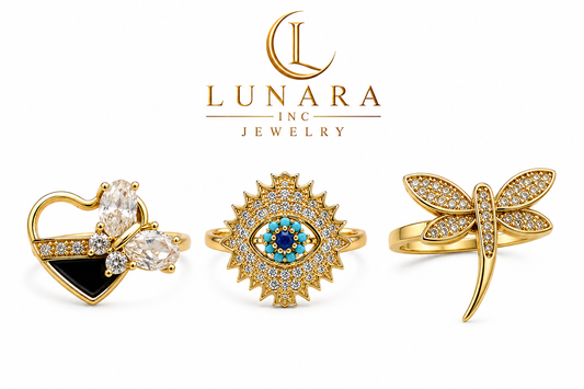 Gold Statement Ring Collection – Open Size