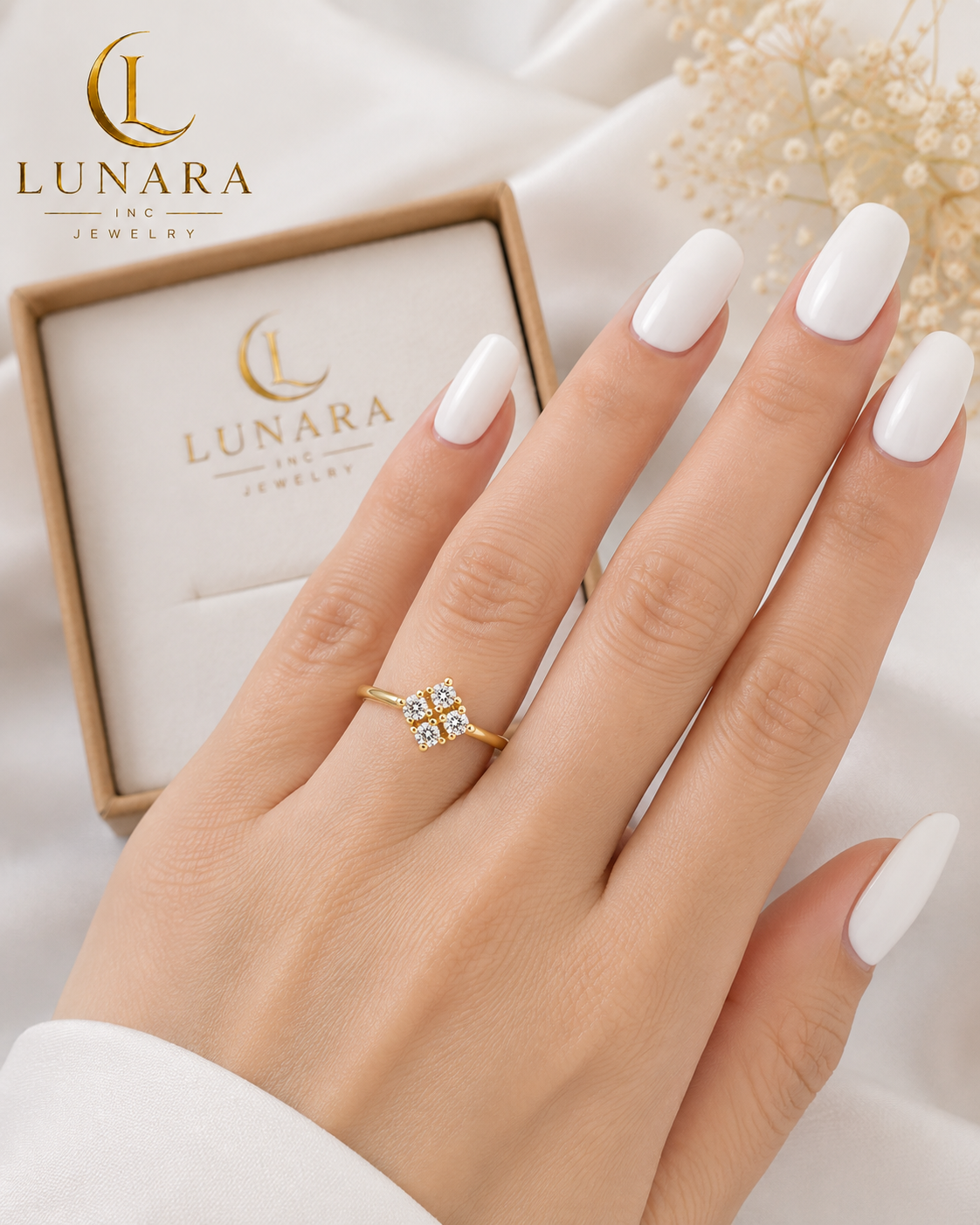 ✨ Four Stone Zirconia Ring