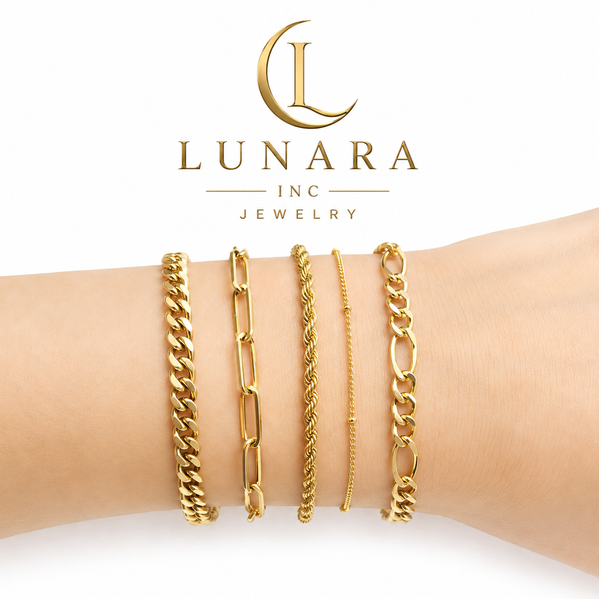 Golden Essential 5-Piece Bracelet Set