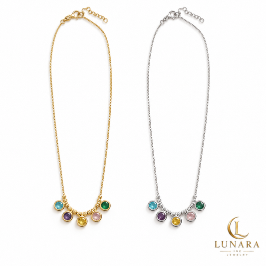 Multicolor Crystal Adjustable Necklace