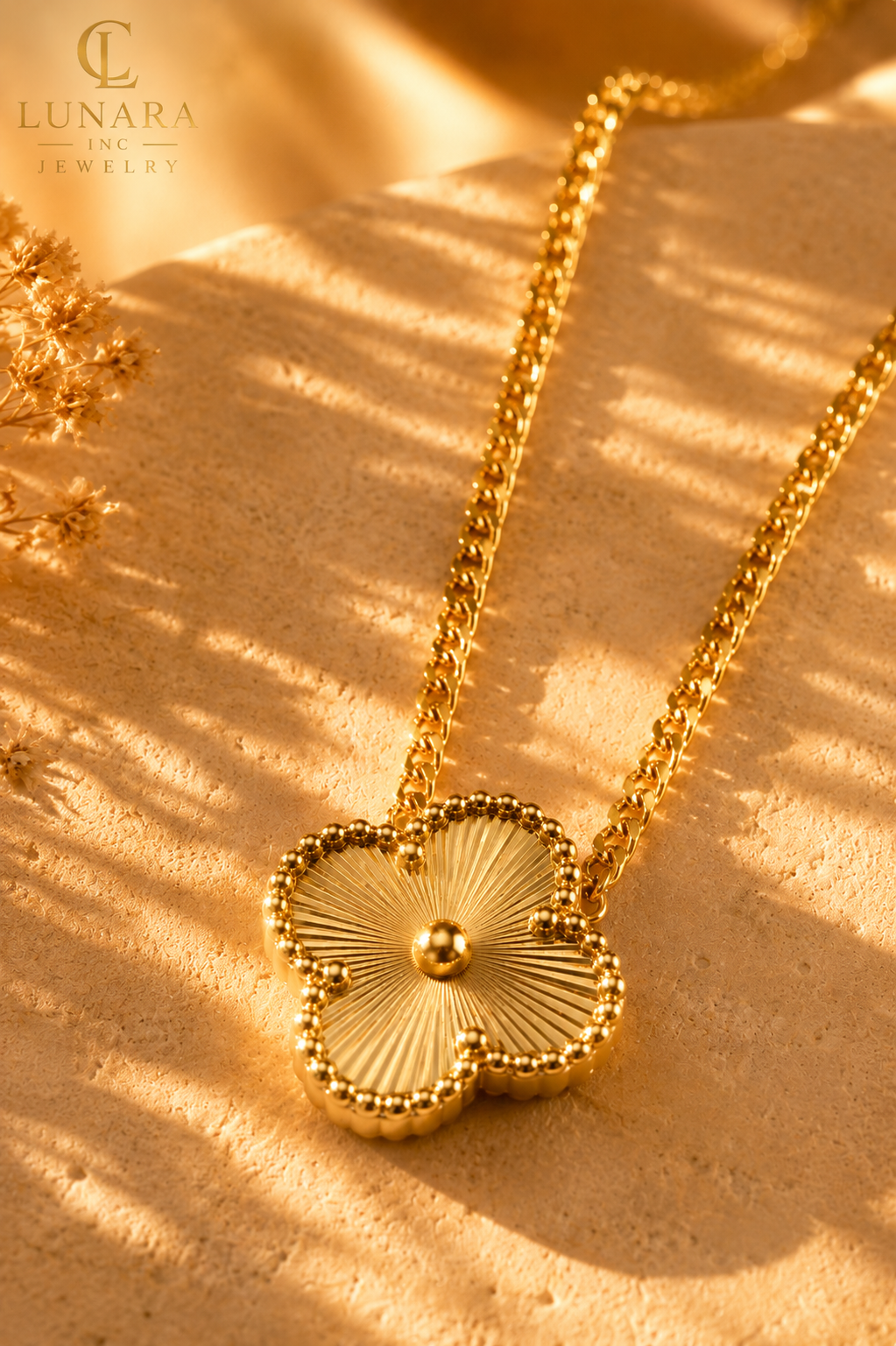 Golden Clover Necklace