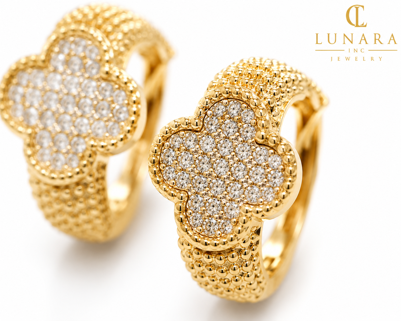 Lunara Diamond Clover Earrings
