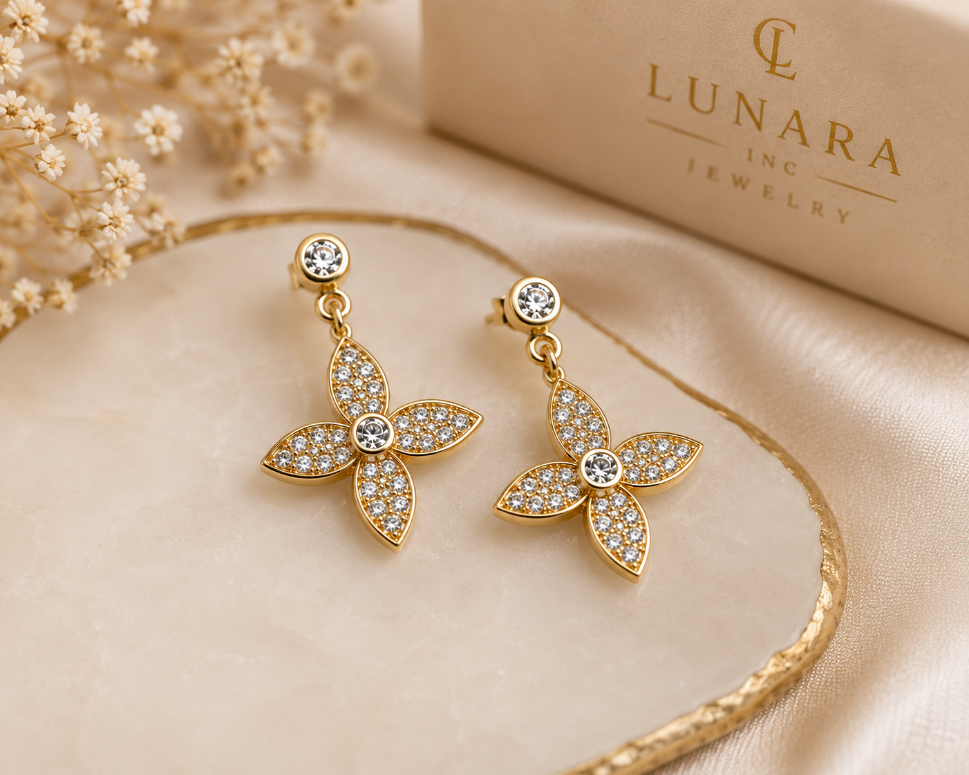 Lunara Fleur Étoile Earrings