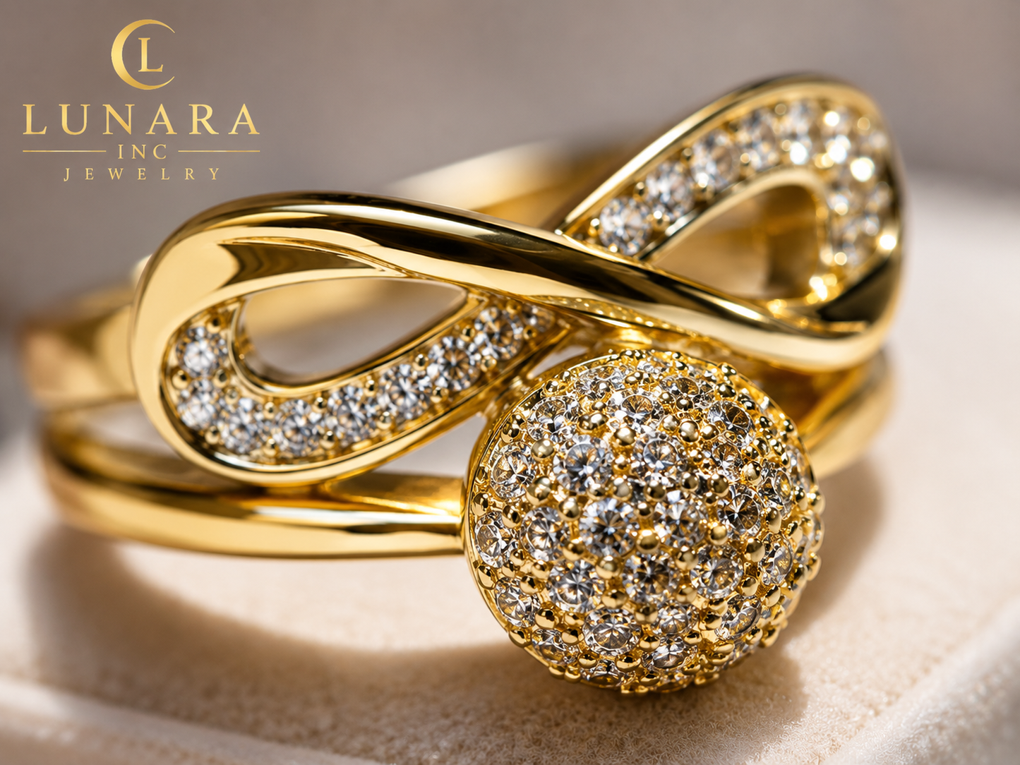 Lunara Infinity Glow Ring
