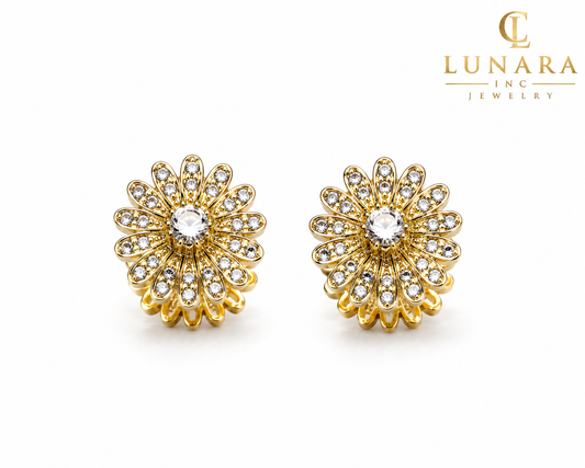 Lunara Golden Daisy Earrings
