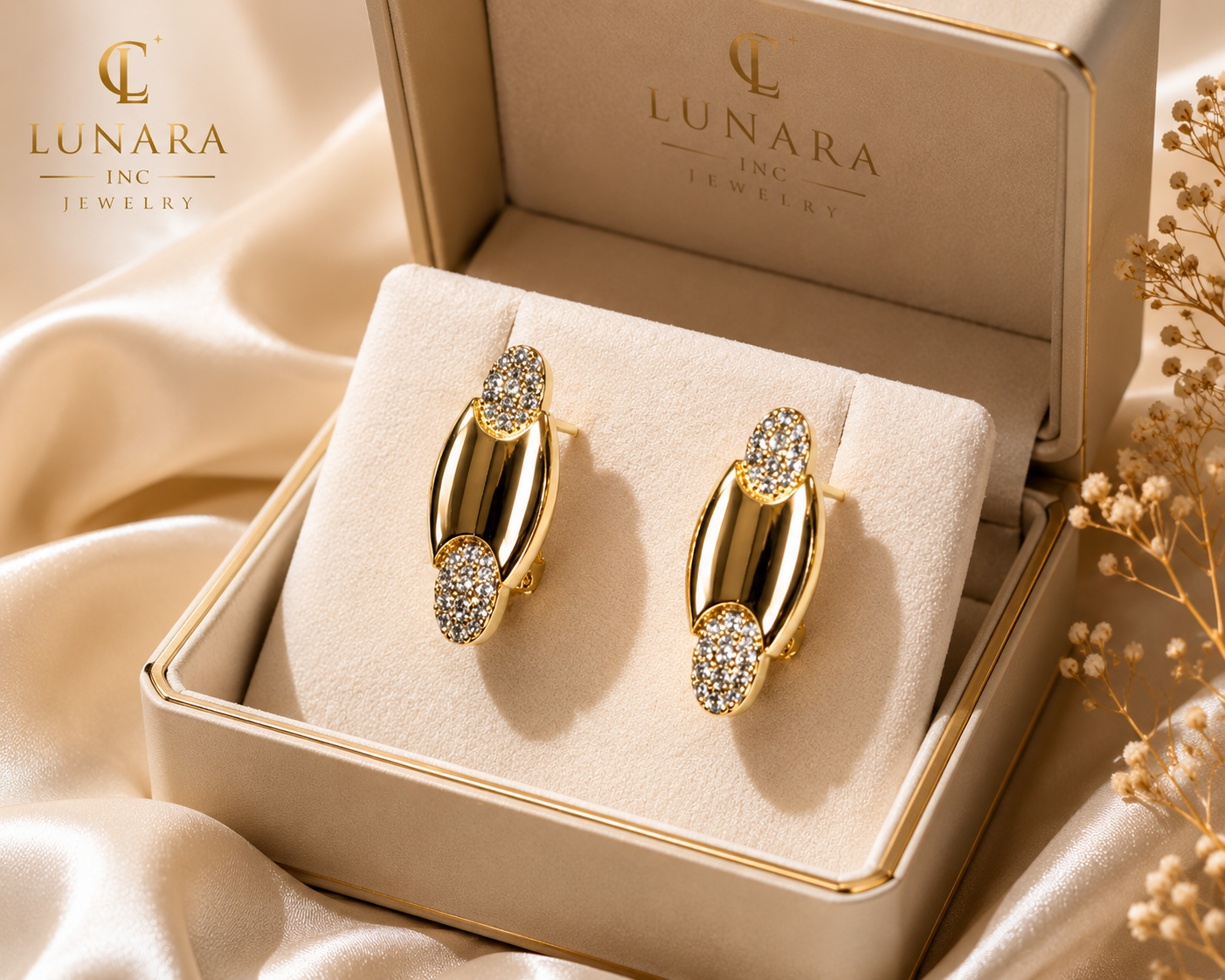 Lunara Golden Eclipse Earrings