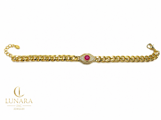 Lunara Ruby Eye Bracelet