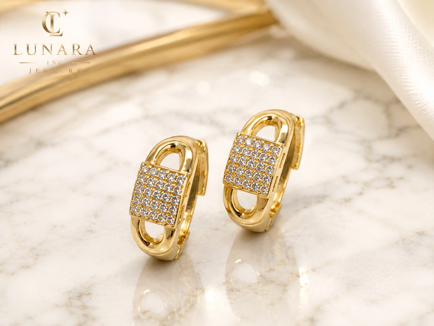 Lunara Radiant Lock Earrings
