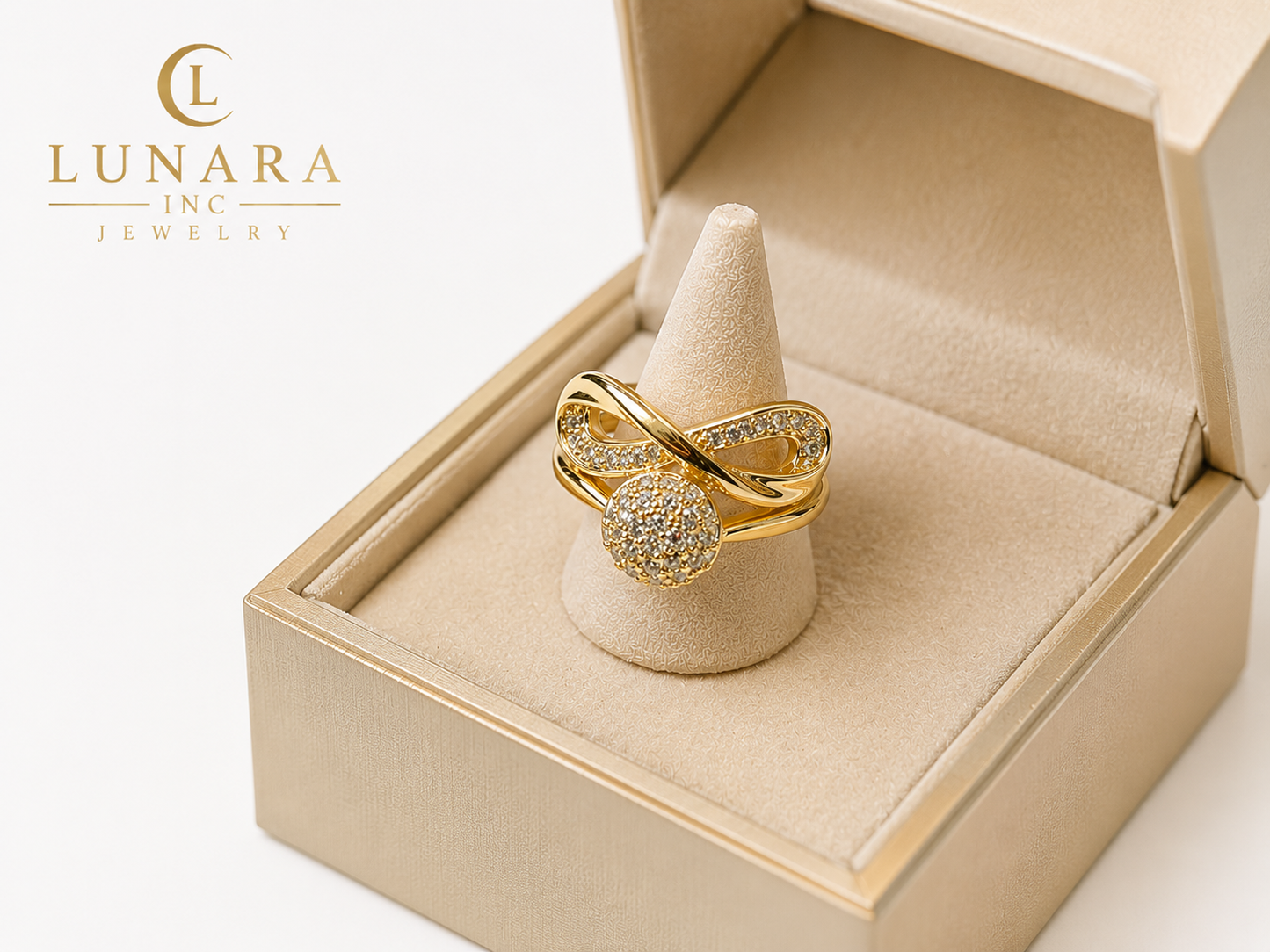 Lunara Infinity Glow Ring