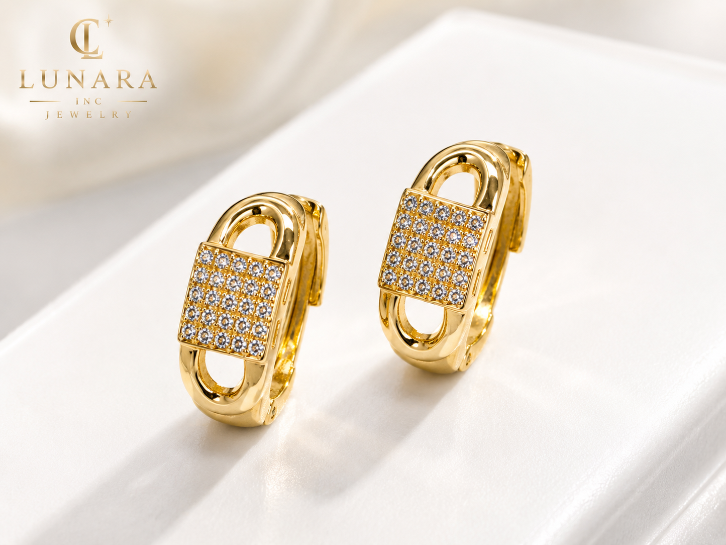 Lunara Radiant Lock Earrings
