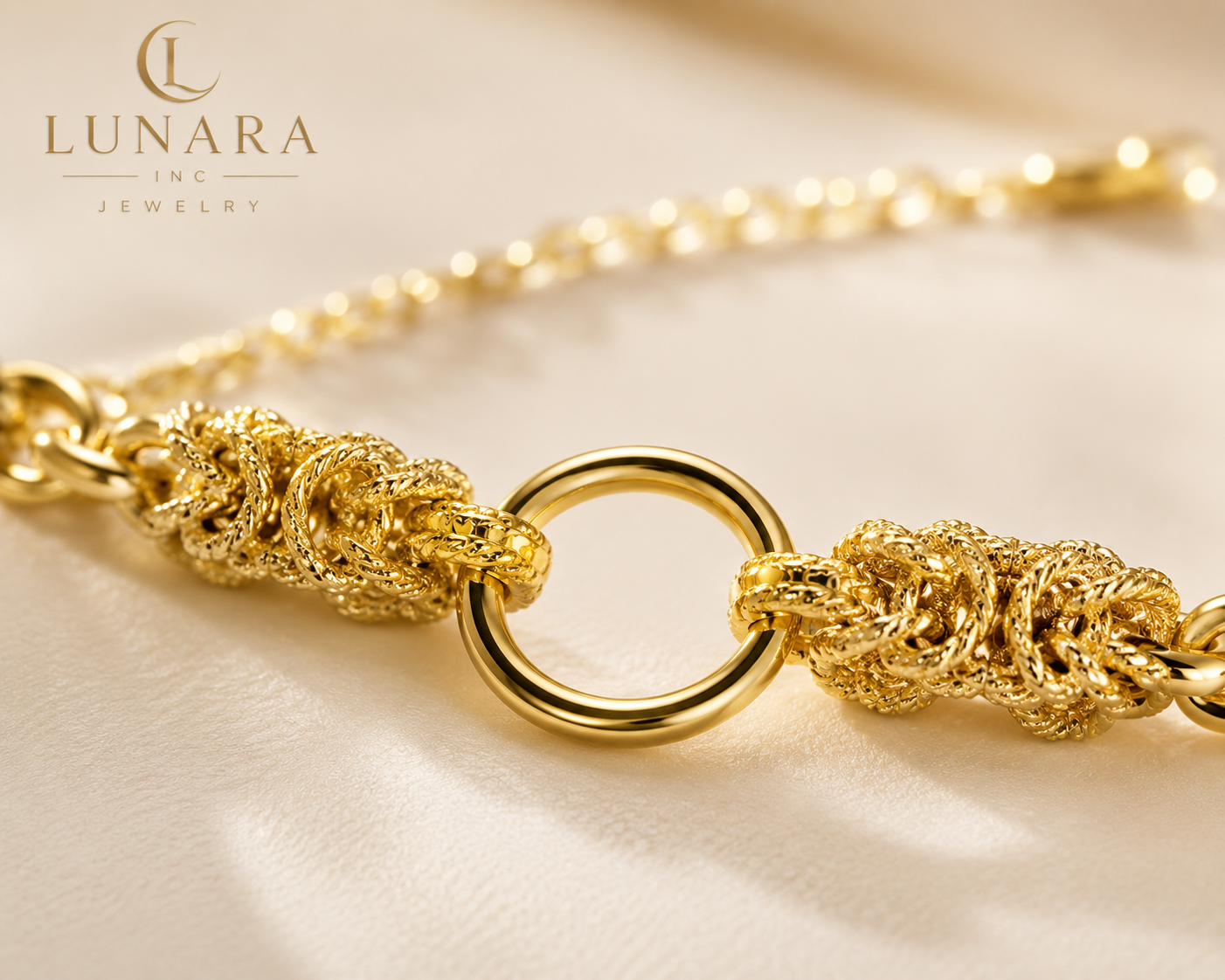 Lunara Golden Knot Bracelet