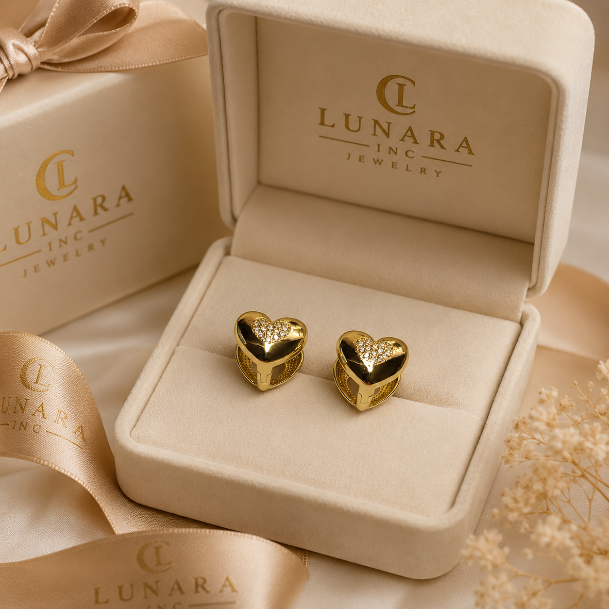 Lunara Eternal Heart Earrings