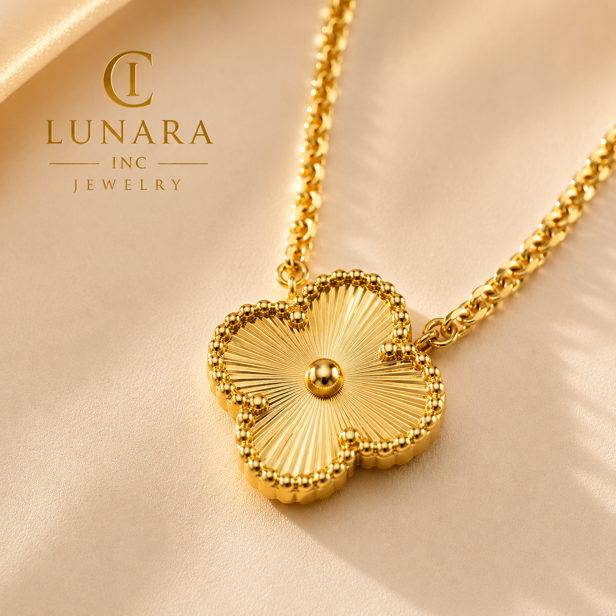 Golden Clover Necklace