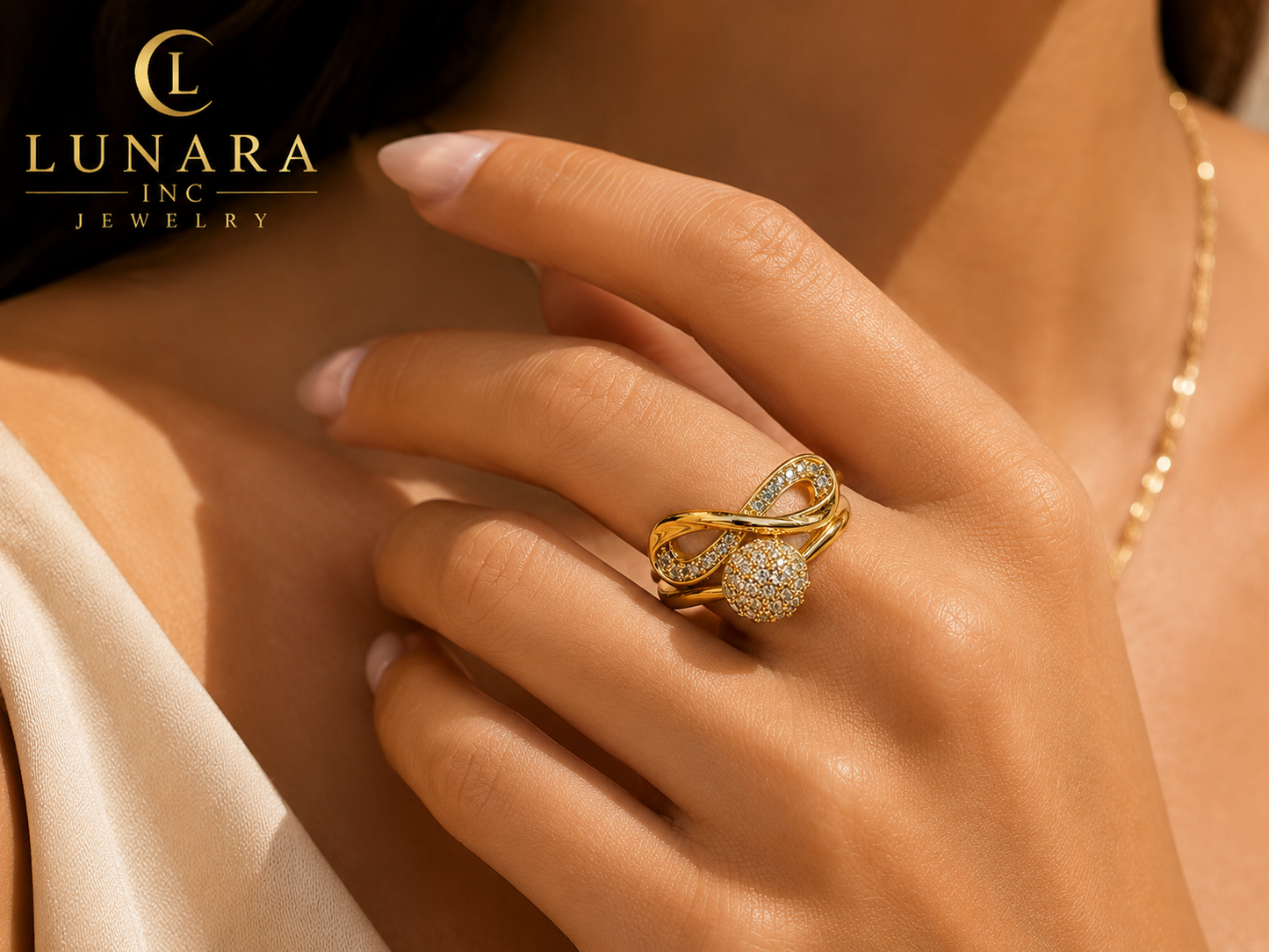 Lunara Infinity Glow Ring