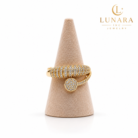 Lunara Diamond Spiral Ring